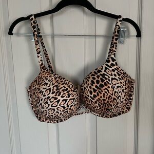 Leopard Print swimming bra “Victoria Secret “, 38D/D85. Push up